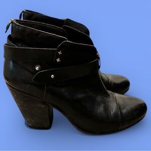 rag & bone Black Leather Ankle Booties